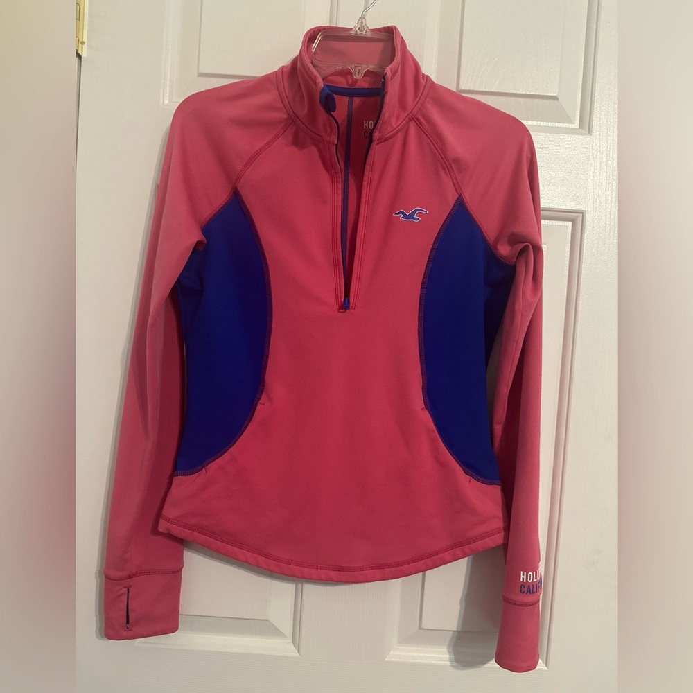 Hollister Pink and Blue Active Pullover